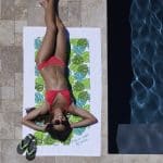 Diamond Collection White Beach Towel (Screen Print) - 4