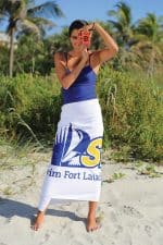 Diamond Collection White Beach Towel (Screen Print) - 3
