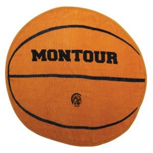 Fiber Reactive Basketball Shaped Sport Towel (Screen Print)