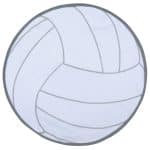 Fiber Reactive Volleyball Shaped Sport Towel (Screen Print) - 1