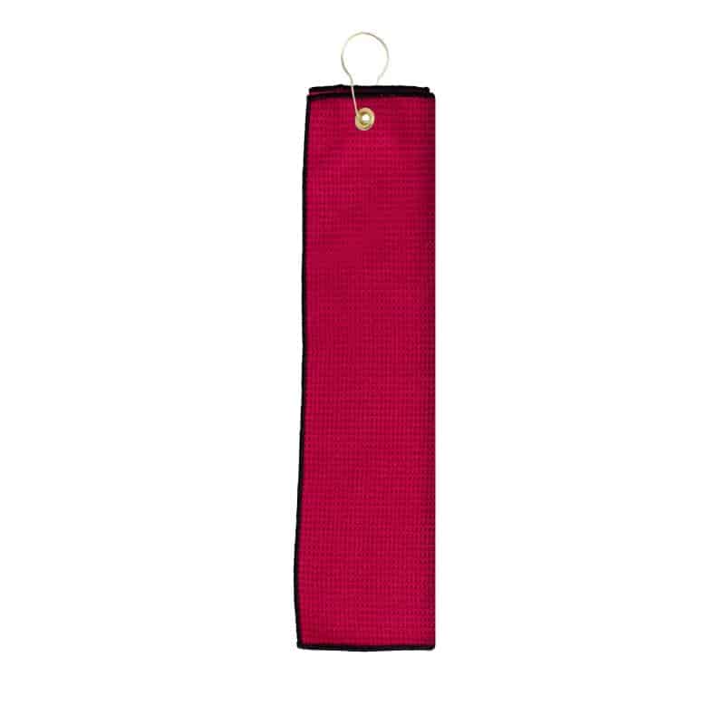 Microfiber Waffle Golf Towel with Tri-fold Grommet (Screen Print) - 5