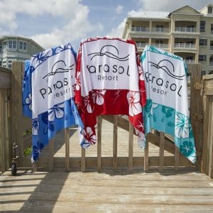 Red Hibiscus Stock Design Beach Towel