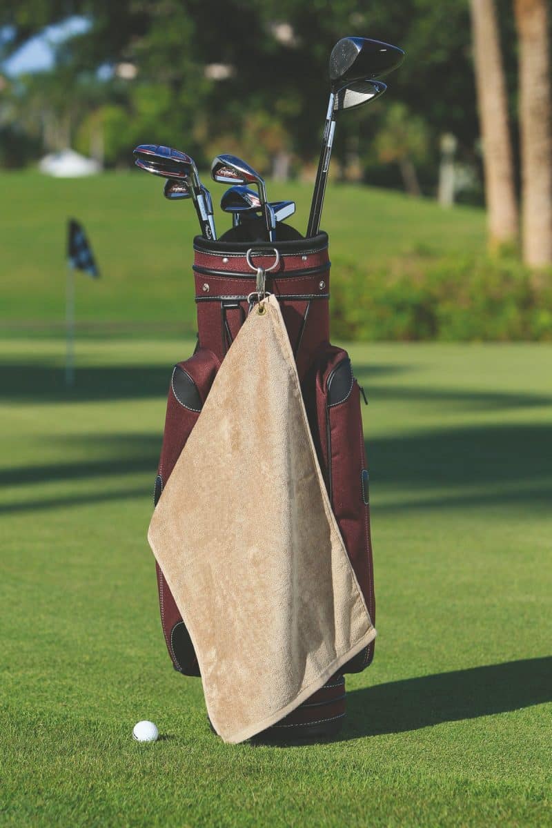 The Platinum Collection Golf Towel w/ Corner Grommet (Screen Print) - 1