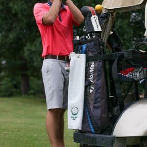The Platinum Collection Golf Towel w/ Tri-Fold Grommet (Screen Print)