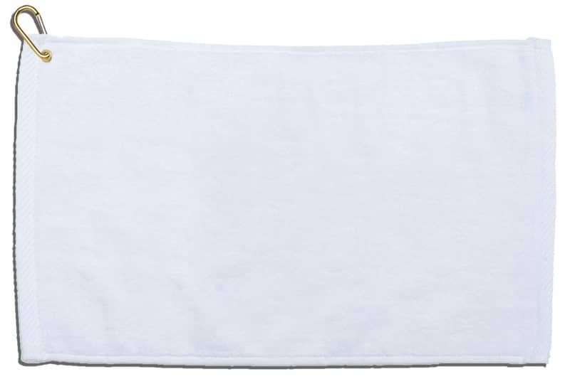Velour Fingertip Golf Towel w/ Corner Grommet (Screen Print) - 1