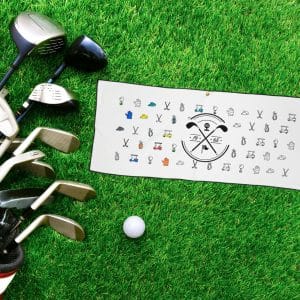 Microfiber Waffle Small Golf Towel (Color Splash)