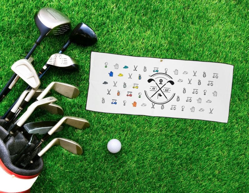 Microfiber Waffle Small Golf Towel (Color Splash)