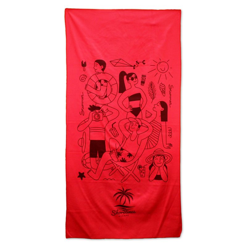 Microsuede Beach Towel (1 Color Imprint) - 4