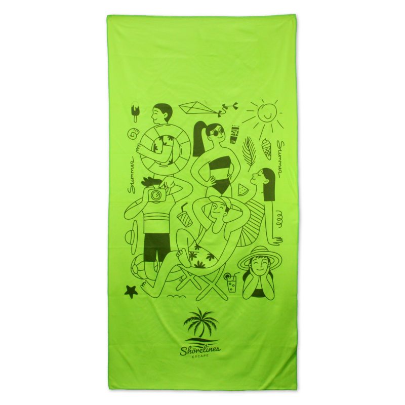 Microsuede Beach Towel (1 Color Imprint) - 5