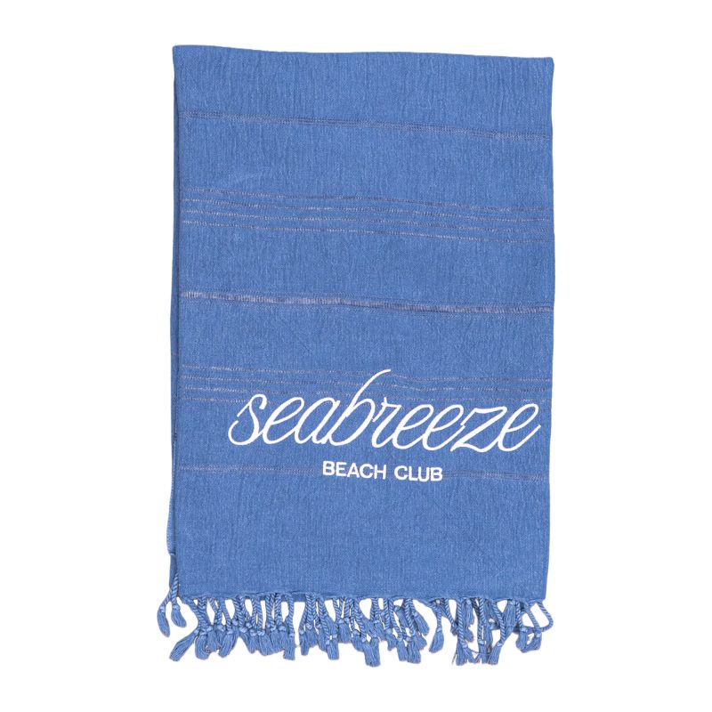 Stone Washed Demin Peshtemal Towel - 2